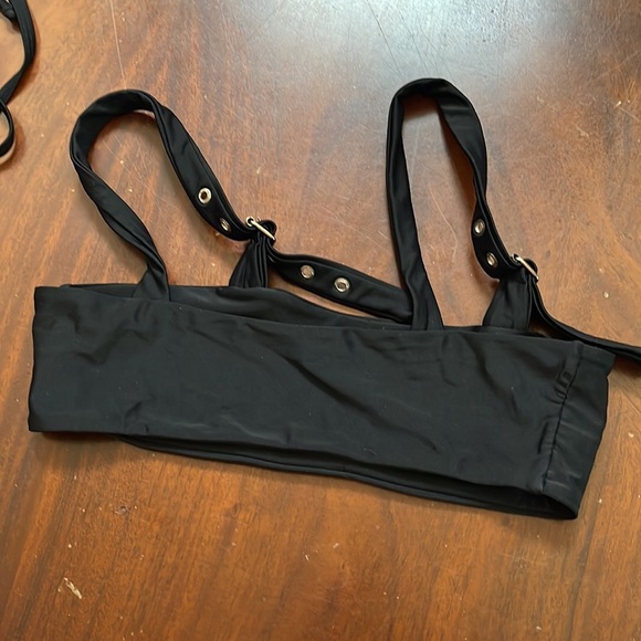 Zaful small black with silver hardware bikini top - Picture 2 of 2